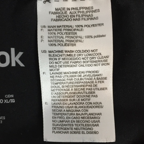 Reebok Board Shorts Mens XL Black Playdry Lightweight Unlined Swim Shorts - Picture 7 of 10